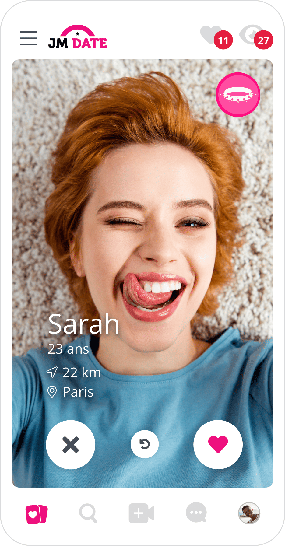 SpeedFlirt JM Date avis 2026 fonctionnalité swipe rencontres coquines