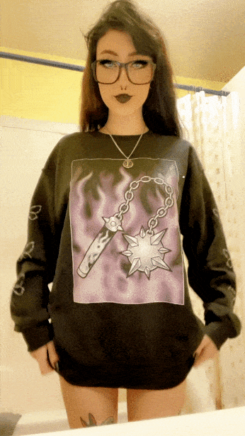 gifs nus gothique tatouée nue