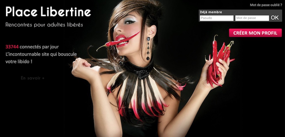 Page d'accueil Place Libertine - Classique libertin fiable en 2026