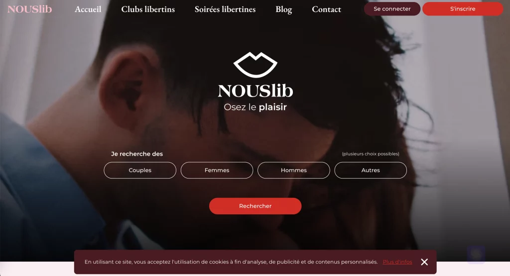 Accueil du site NousLib - Meilleur site libertin français 2026