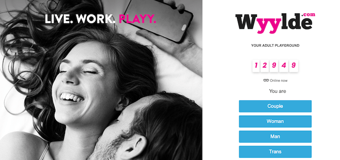 Page d'accueil Wyylde - Meilleur site libertin pour couples et femmes 2026