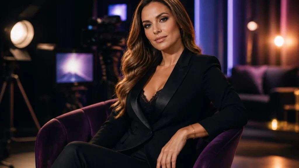 Clara Morgane biographie — Illustration d'une femme dans un contexte médiatique pour un article biographique